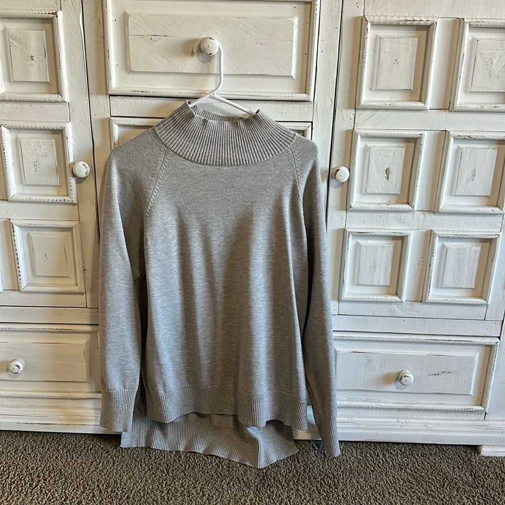soft grey sweater